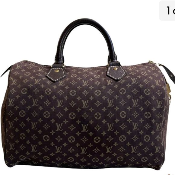 Louis Vuitton Handbags - Louis Vuitton Fusain Monogram Mini Lin Canvas Speedy 30 Bag